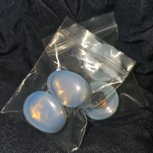 Teardrop Oplalite Stone and Tunnel Oplalite Stone Double Flared Guages